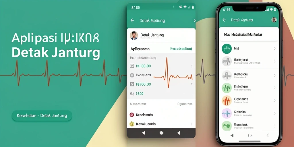 Tampilan antarmuka aplikasi Detak Jantung 8180 yang intuitif.