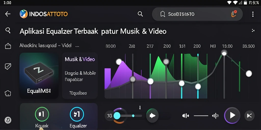 Antarmuka pengguna aplikasi Equalizer INDOSATTOTO yang intuitif dan menarik.