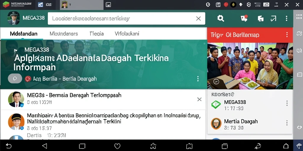 Antarmuka aplikasi MEGA338 yang menarik dan informatif.