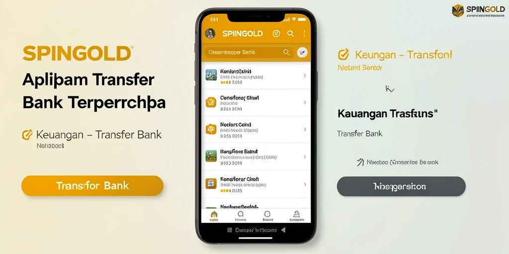 Antarmuka aplikasi SPINGOLD yang mudah digunakan untuk Transfer Bank.